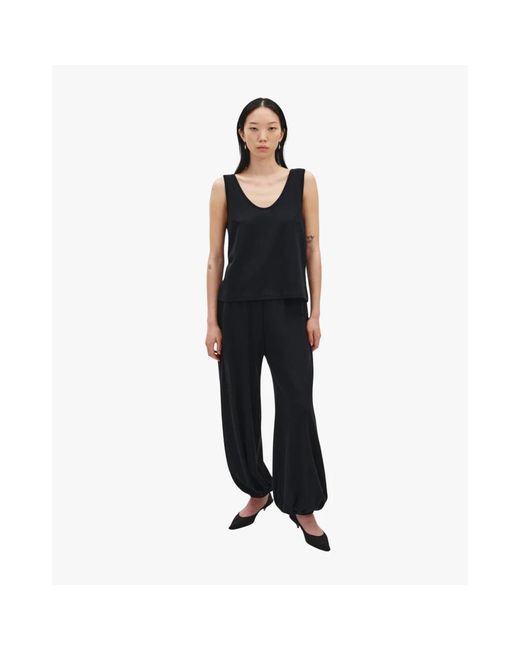 BITE STUDIOS Cotton Crepe Broek in het Black