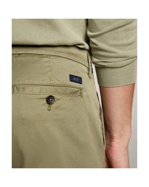 Fay Green Slim-Fit Trousers for men