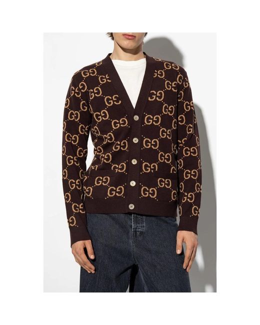 Cardigans Gucci de hombre de color Brown