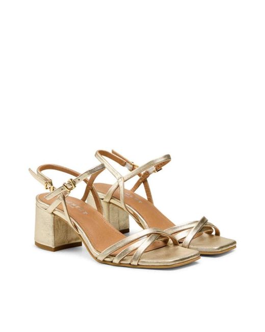 Pavement Metallic Leder High Heel Sandalen