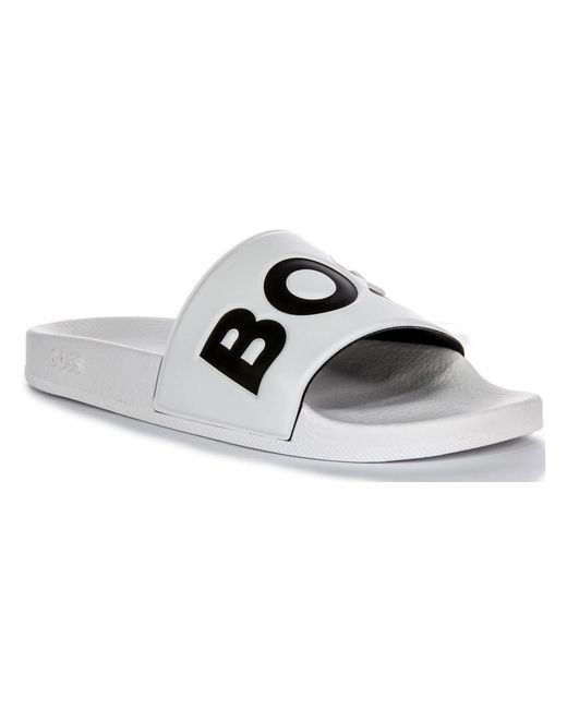 HUGO White Sliders for men