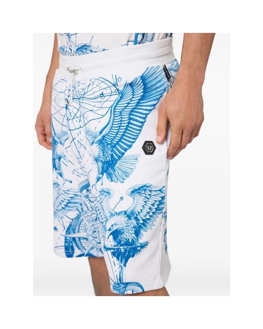Philipp Plein Blue Bermudas for men