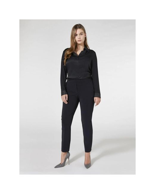 Elena Miro Blue Slim-Fit Trousers
