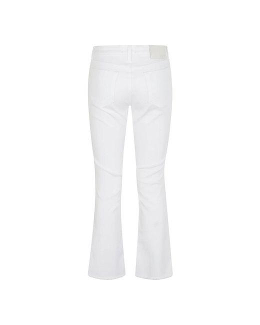 Fay White Cropped Jeans