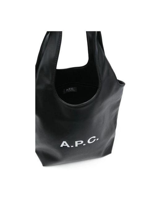 A.P.C. Black Tote Bags