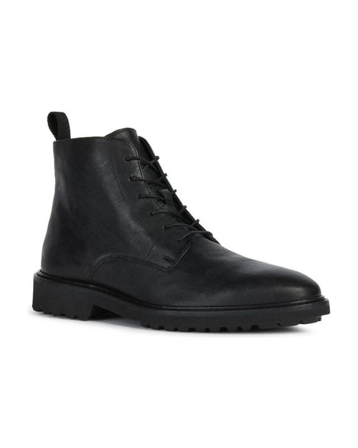 Geox Black Lace-Up Boots for men
