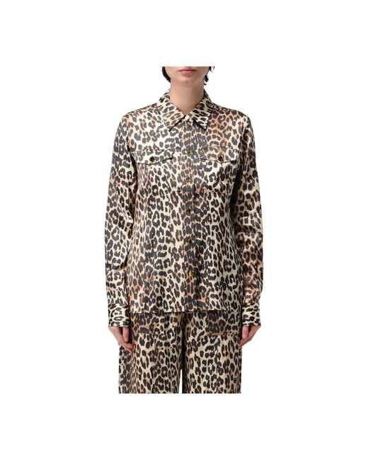 Shirts Ganni de color Brown