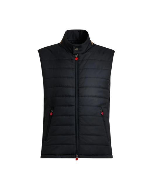 Kiton Technische Gewatteerde Vest in het Black voor heren
