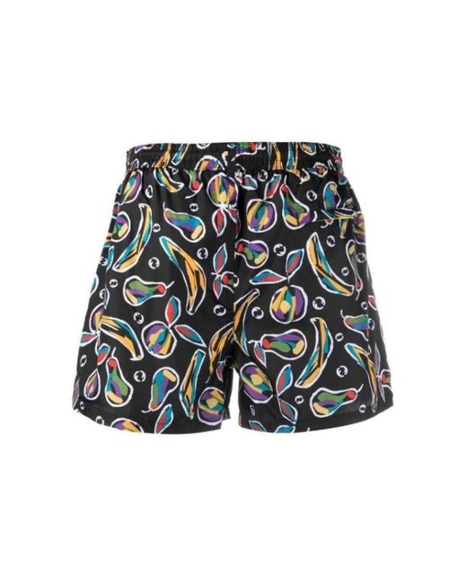 Paul Smith Badmode ,Veelkleurig ,Polyester Fruit Print Zwemshorts in het Black voor heren