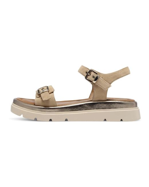 Tamaris Metallic Flat Sandals