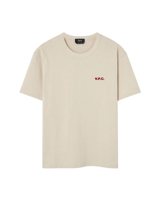 A.P.C. T-Shirts in het Natural voor heren