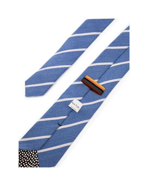 PS by Paul Smith Taupe gestreifter krawatte,blau gestreiftes krawatte in Blue für Herren