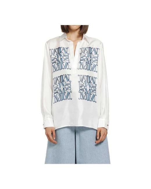 Max Mara White Blouses