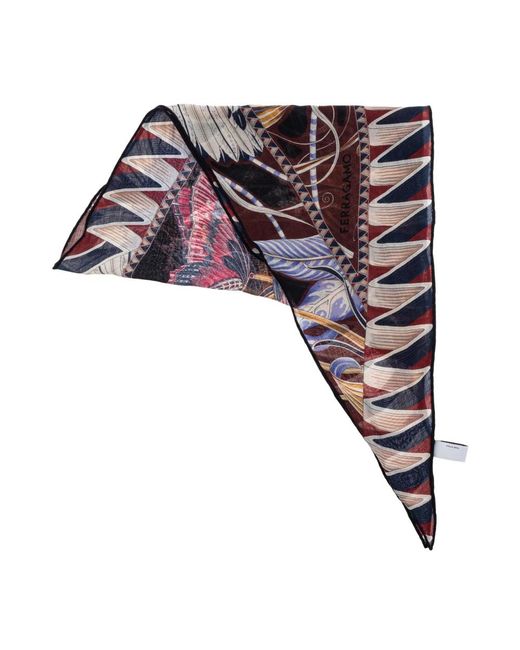 Ferragamo Purple Silky Scarves