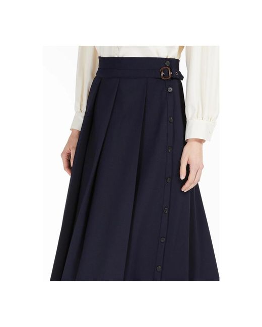Max Mara Midi Rok in het Blue
