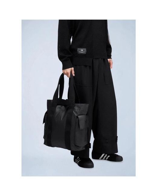 Y-3 Black Tote Bags