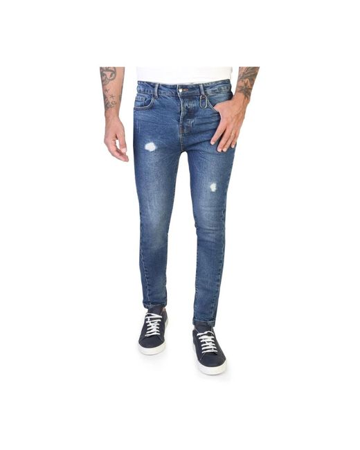 Jeans uomo con chiusura a bottoni di RICHMOND in Blue da Uomo