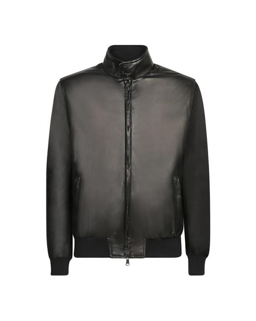 Leather Jackets Dell'Oglio de hombre de color Black