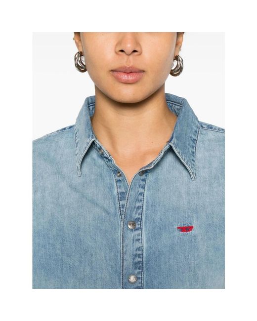 DIESEL Blue Denim Shirts