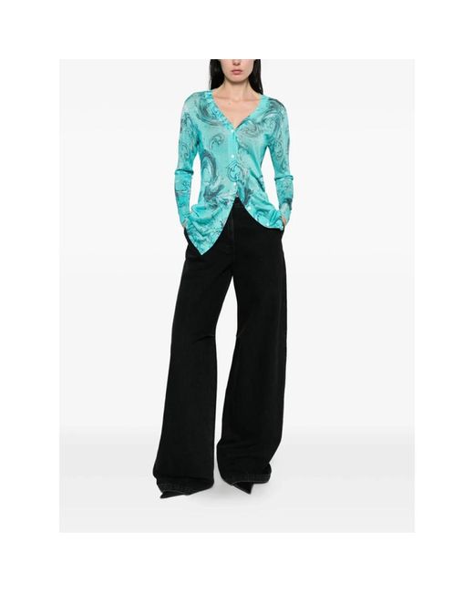 Versace Jeans Couture Blue Cardigans