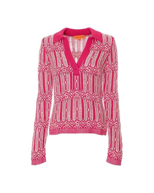 V-Neck Knitwear di Stine Goya in Pink