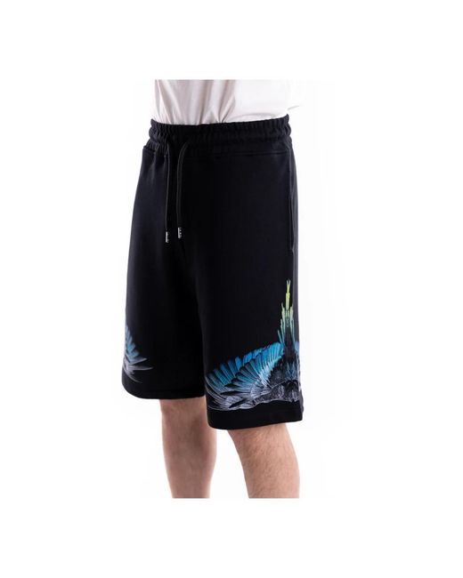 Marcelo Burlon Black Casual Shorts for men