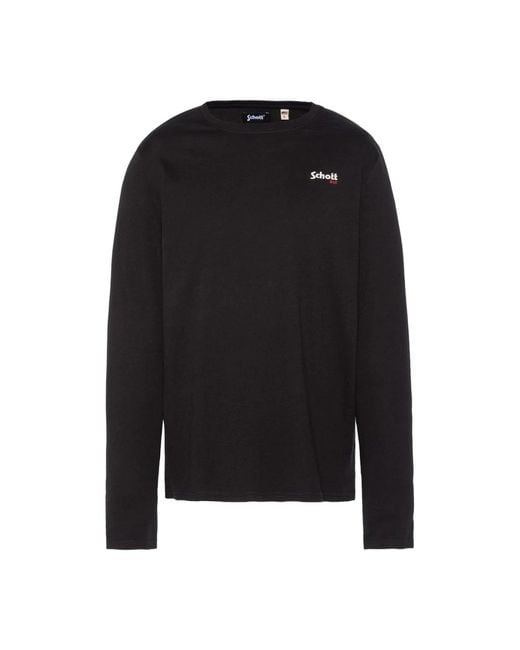Long Sleeve Tops di Schott Nyc in Black da Uomo