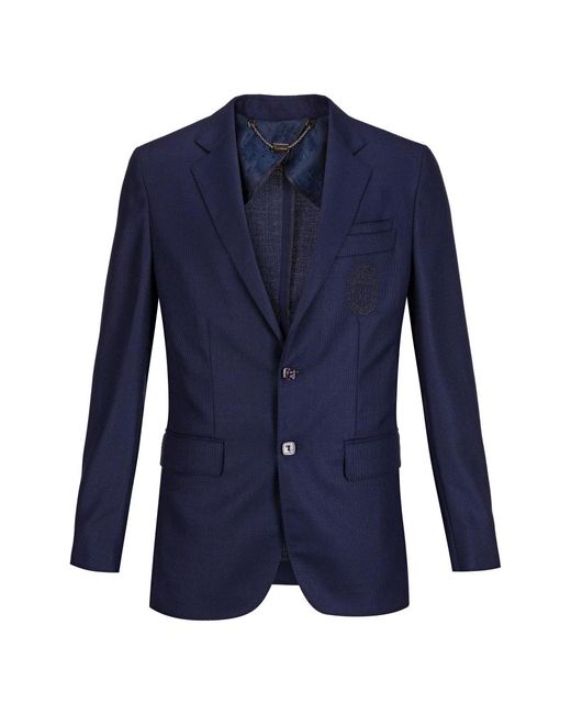 Billionaire Jassen ,Blauw ,Wol Blazer Crest in het Blue voor heren