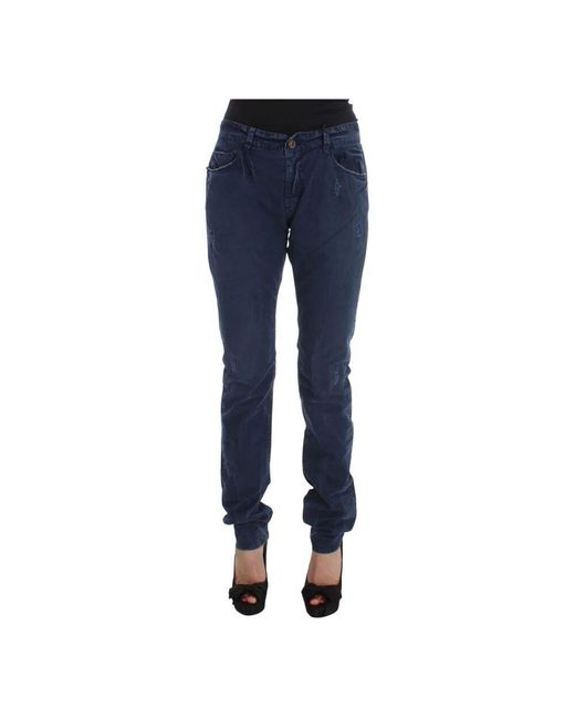 CoSTUME NATIONAL Blue Regular Fit e Jeans mit Reißverschluss und Knopf