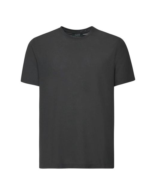 Zanone Tops ,Groen ,Katoen Grijze Crewneck T-Shirts En Polos in het Black voor heren