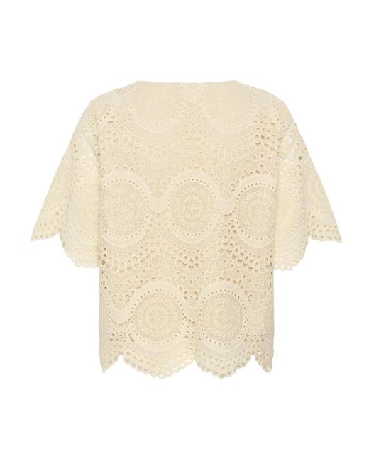 Cream Blouse in het Natural