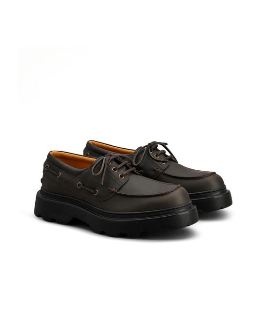 Tod's Bruine Laarzenchoenen Leer Geweven Stropdas in het Black voor heren