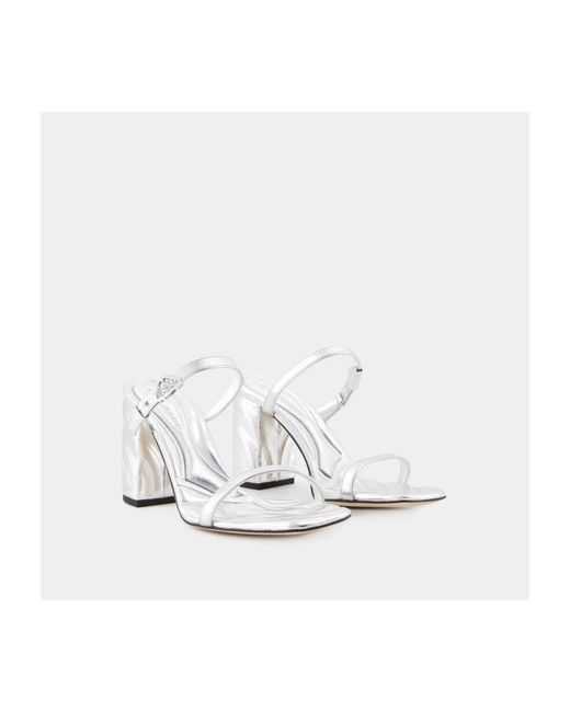 McQueen White Heeled Mules