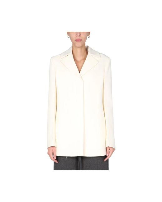 Jil Sander Jassen ,Wol Tailored Blazer in het White