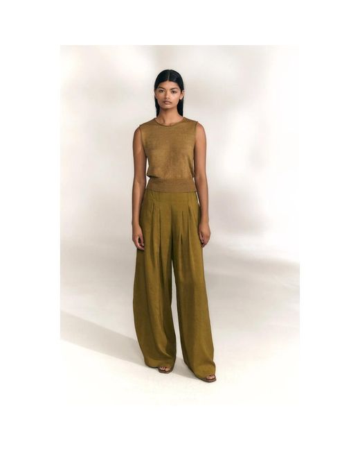 Cortana Green Sleeveless Tops