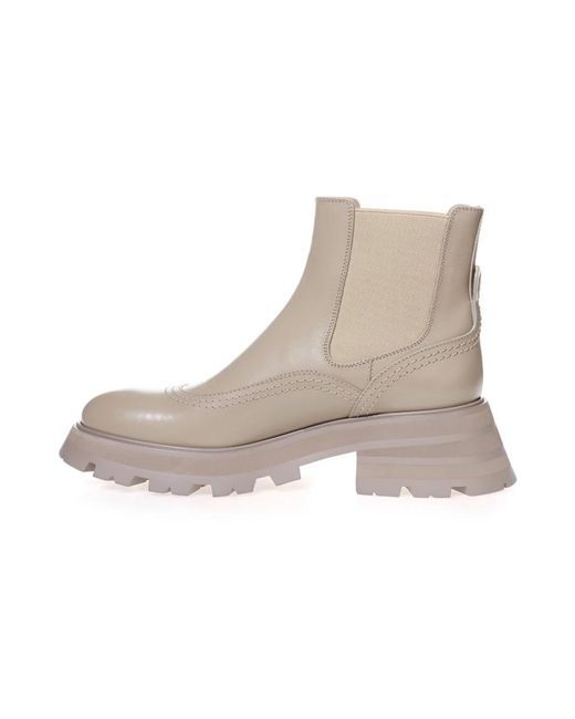 McQueen Gray Chelsea Boots