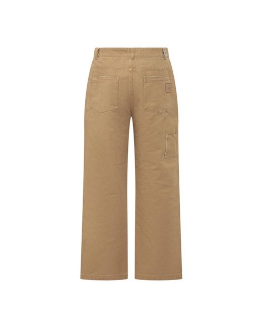 Represent Broeken ,Bruin ,Wide Broeken in het Natural voor heren