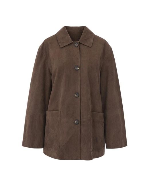 Leather Jackets Max Mara en coloris Brown