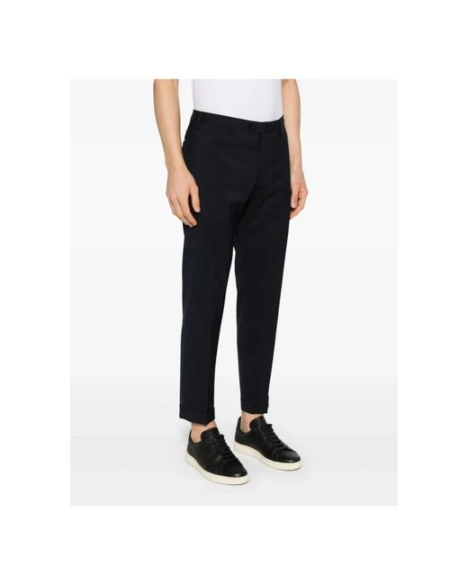 BRIGLIA Blue Slim-Fit Trousers for men