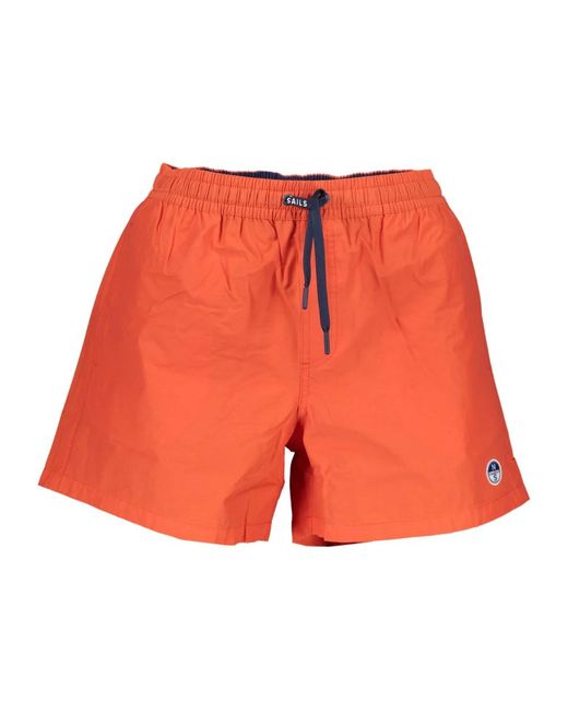 North Sails Badmode ,Oranje ,Katoen Oranje Zwemboxershorts in het Orange voor heren