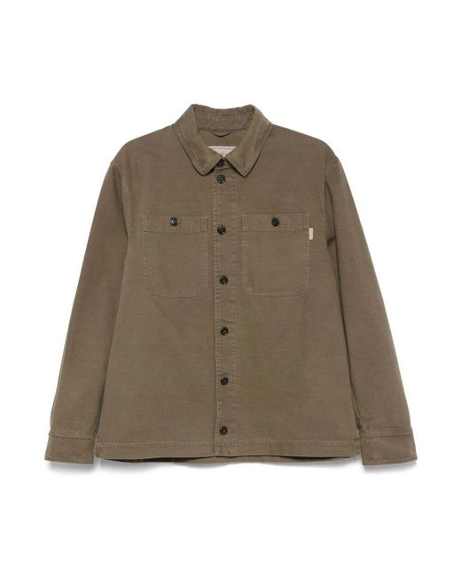 Baracuta Grüner Mantel Mit Knöpfen Und Taschen in Green für Herren
