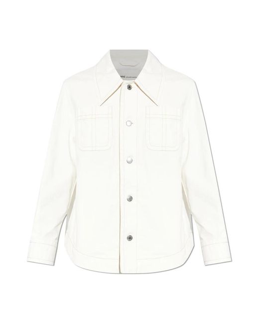 AMI White Denim Jackets for men