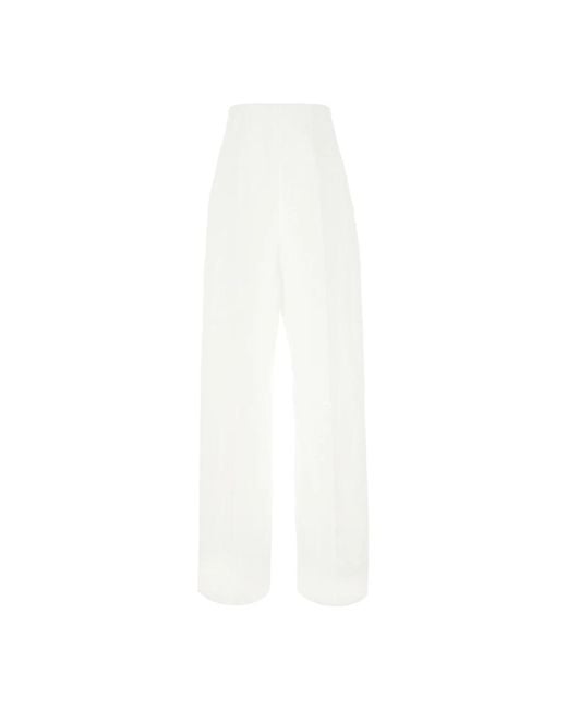 Sportmax White Wide Trousers