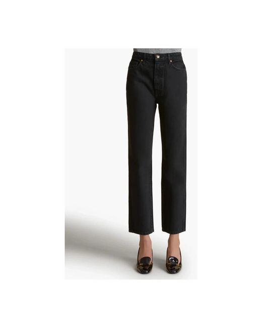 Khaite Hoge Zwarte Jeans Met Klassiek Ontwerp in het Black