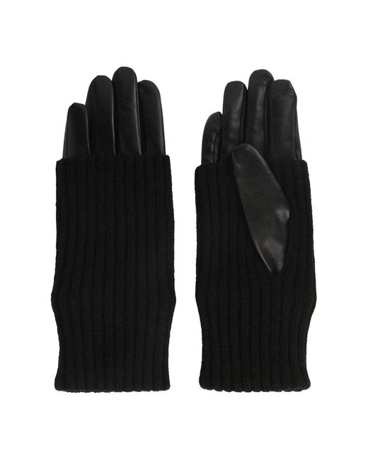 Kazar Accessoires ,Zwart ,Leer Leren Handschoenen Met Decoratieve Overlays in het Black