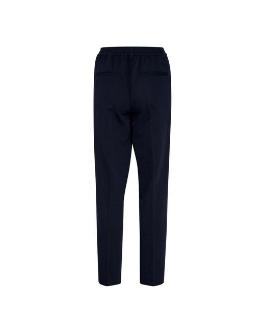 Kaffe Broeken ,Blauw ,Midnight Marine Hoge Taille Broek in het Blue