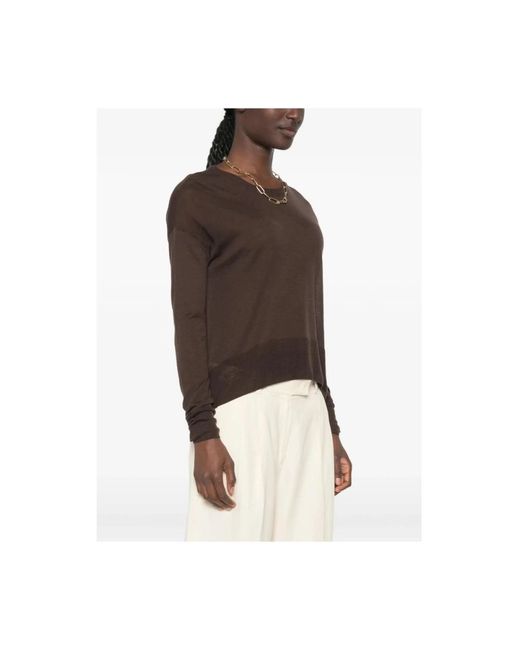 Closed Brown Round-Neck Knitwear