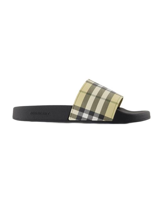 Burberry Green Lf Furley Sandals