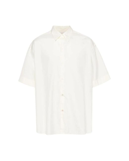 Studio Nicholson White Short Sleeve Shirts for men