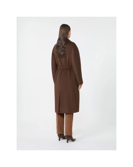 Weekend by Maxmara Zuivere Wollen Jas in het Brown
